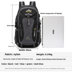 Lightweight Fashion USB Unisex Waterproof <b>Backpack</b> with 36-55L Large Capacity for Outdoor Sports <b>School</b> Travel - Product Image 2