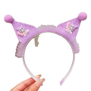 Carino cartone animato corona testa <span class=keywords><strong>principessa</strong></span> carta di lavaggio dei capelli per le ragazze trecce per bambini cerchietto per capelli - Product Image 5