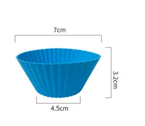 ODM/OEM7cm tazza per torta rotonda tazza per Muffin in Silicone stampo per cottura fai-da-te stampo per dolci stampo per dolci in silicone