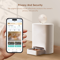 Distributeur automatique intelligent pour animaux de compagnie avec surveillance panoramique à 360 degrés, connexion Wi-Fi, programmation d'alimentation personnalisée et détection de bol vide