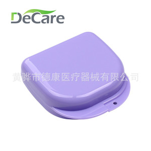DeCare Denture Case Small Diameter Plastic With Holes For Retainer Braces <b>Storage</b> - Product Image 3