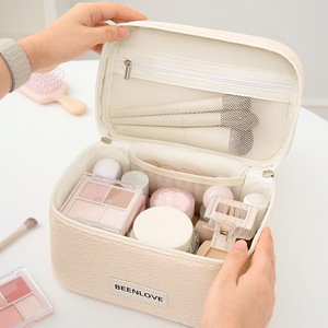 Beenlove Makeup Bag Large Capacity Travel Cosmetic Organizer With Mesh Pockets For Skincare And Toiletries - Product Image 1
