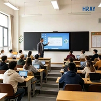 Интерактивная доска HRAY 86 дюймов с антибликовым стеклом AG, полной ламинацией, ОС Windows и Android, с возможностью переключения между ними, OEM и ODM, настраиваемая