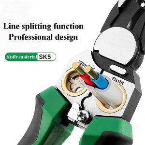 คีมปอกสายไฟอเนกประสงค์สำหรับ<span class=keywords><strong>งาน</strong></span>อุตสาหกรรม พร้อมปากกาทดสอบ ปอก ตัด หนีบ - Product Image 4