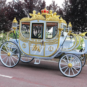 Carruaje de caballos real eléctrico para bodas, turismo, carros tirados por caballos, carro de caballos de Cenicienta a la venta - Product Image 4
