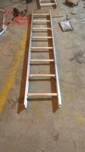 Échelle industrielle droite en aluminium à section unique, échelle à marches en aluminium haute résistance pour l'entretien des bâtiments et les travaux de toiture - Product Image 4