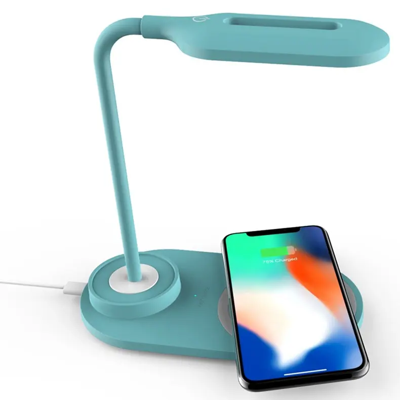 Tafelblad Bed Zijlamp Met Nachtlampje In Slaapkamer Voor Telefoon Universele Bureaulamp Met Draadloze Oplader