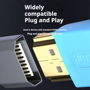 Yimaite แจ็คเก็ตอะแดปเตอร์สายเคเบิล4K 60Hz 1080P เวอร์ชั่น2.0สีฟ้า-ตัวผู้ - Product Image 6