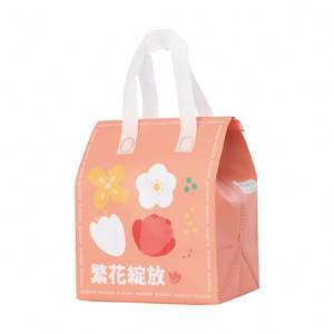 Sac isotherme jetable non tissé personnalisable, recyclable, en aluminium épais, pour la vente à emporter, le stockage à froid des aliments, les sandwichs, le pain - Product Image 6