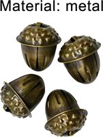 Bronze gland en forme de cloches Vintage PineconeJingle Bells métal artisanat cloche pour fête de noël maison ornement bricolage collier pour animaux de compagnie