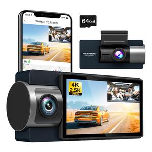 WOLFBOX Distributor I17 4k Triple 3 <b>Cameras</b> 3 Inch Screen Night Vision Mini <b>Dash</b> Cam Car Black Box With GPS and Wifi&App Control - Product Image 1