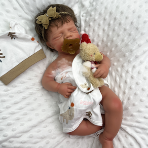 ตุ๊กตาซิลิโคนแบบเต็มปากเปิดขนาด50ซม. ตุ๊กตาแฟชั่นคืนสภาพเหมือนจริงพร้อมแก้มอ้วนและผมสั้นสำหรับสะสมศิลปิน - Product Image 2