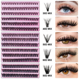 Vente en gros Promade Fans Appuyez sur les cils Livres DIY Cluster Lash Extension Kit Pre Cut Segment Lashes Private Label Lash Trays - Product Image 4
