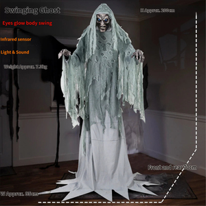 Decoración de Halloween para Casa Embrujada, Bar o Sala de <span class=keywords><strong>Escape</strong></span>, Gran Fantasma Oscilante con Inducción Eléctrica - Product Image 3