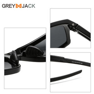 Lunettes de soleil polarisées Greyjack, monture noire, verres TAC, protection UV400 pour le cyclisme, la pêche et les activités de plein air - Product Image 1