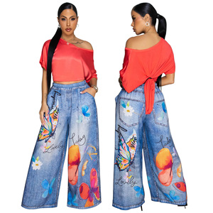 <span class=keywords><strong>Pantalon</strong></span> décontracté tendance K10833 <span class=keywords><strong>pour</strong></span> femme, taille haute, élastique, respirant, ample, imprimé floral, <span class=keywords><strong>pantalon</strong></span> large, <span class=keywords><strong>pantalon</strong></span> long <span class=keywords><strong>pour</strong></span> femmes - Product Image 4