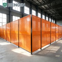 Barrière de sécurité perforée en métal pour atelier industriel, isolation de zone d'usine, protection de machines et cloisonnement sur mesure