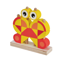 Juego de apilamiento de múltiples formas para niños, bloque apilador colorido educativo, bloques apiladores de mariposas