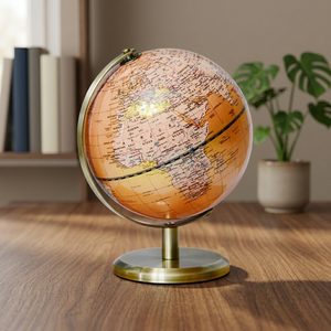 Globo Terráqueo Tradicional de Escritorio con Base de Latón, Giratorio, Educativo, Decorativo, para Uso en Casa u Oficina - Product Image 2