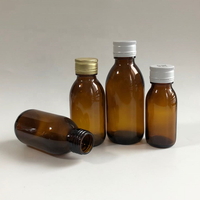 Bouteille en verre pour médicaments Alpha White Flint Clear Syrup Sirop 60 ml 100 ml 125 ml 150 ml 28 mm