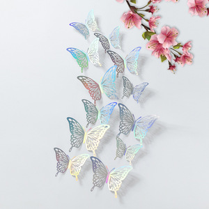 3D Schmetterling Wanddekoration 12 Stück pro Packung Premium Selbstklebende Laser-Heimdekoration für Hochzeit Festival Ballon Party Hintergrund - Product Image 6