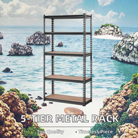Organisateur détachable en métal noir robuste réglable à trois couches 30 "L X 12" W X 60 "H Support utilitaire pour la cuisine de stockage d'outils