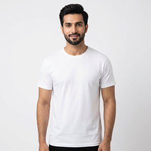 Camiseta Sólida de Corte Cómodo, Ligera para Uso Diario, Disponible en Todos los Colores, Lisa para Personalizar con la Marca - Product Image 1