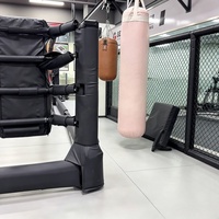Anneau de boxe pliable au prix d'usine, taille personnalisée 4m 5m 6m, montage rapide, ring de combat MMA mobile avec roues