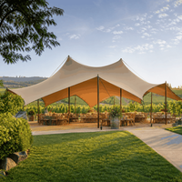 Tente extensible paysagère à installation rapide avec ouvertures de ventilation pour les patios de restaurants