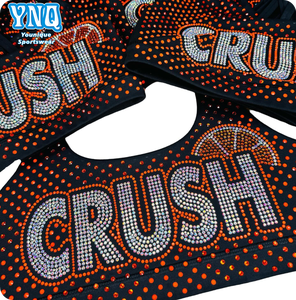 素晴らしいチアリーダー用ラインストーン転写、チアリーダー用ラインストーンTシャツ、カスタムラインストーンTシャツパターン（女の子向け） - Product Image 1