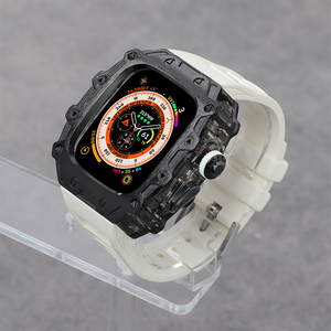 Zinc Alloy Transparent <strong>Watch</strong> <strong>case</strong> Multiple Color Fluororubber Strap for Iwatch <strong>Watch</strong> <strong>case</strong> Smartwatch <strong>Cases</strong> with Band - Product Image 2