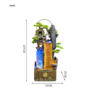 L'aquarium de fontaine Feng Shui et la conception durable en résine de lumière LED sont idéaux pour les centres de santé de l'espace intérieur - Product Image 3