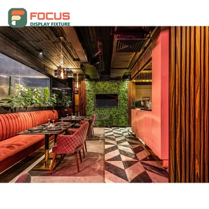 Vitrine à café grand format avec finition grain de bois, étagère de présentation pour café commercial - Product Image 2