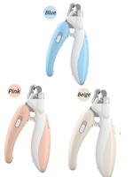 Ciseaux à ongles professionnels lumineux et écologiques OEM/ODM pour animaux de compagnie, en ABS et acier inoxydable, pour le toilettage des chats et des chiens, anti-acariens