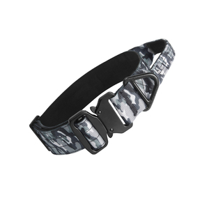 Collar táctico para perros con hebilla metálica, acolchado ancho, con asa, ajustable, de nailon resistente, para perros pequeños, medianos y grandes. - Product Image 5