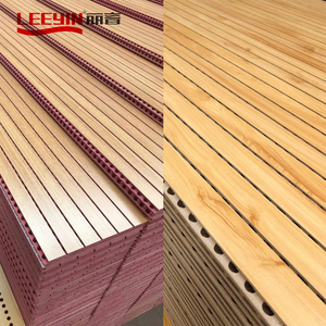 Mô hình 3D thiết kế <span class=keywords><strong>MDF</strong></span> rãnh tấm âm thanh bằng gỗ rãnh Bảng điều khiển âm thanh rãnh tấm gỗ cho tường - Product Image 6