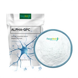 FocusHerb Stock entrepôt USA CAS 28319-77-9 Poudre de glycérophosphate de choline 99% Alpha GPC pour le soutien de la santé cérébrale des adultes - Product Image 1