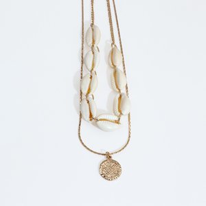Collana con Ciondolo a Doppio Strato a Forma di Conchiglia - Product Image 1