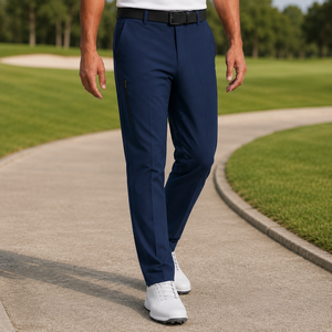<span class=keywords><strong>Pantaloni</strong></span> da Golf Affusolati Personalizzati da <span class=keywords><strong>Uomo</strong></span> <span class=keywords><strong>con</strong></span> Tasca Verticale <span class=keywords><strong>con</strong></span> Cerniera sulla Coscia, <span class=keywords><strong>Pantaloni</strong></span> Business Casual per Produttori OEM Private Label - Product Image 3