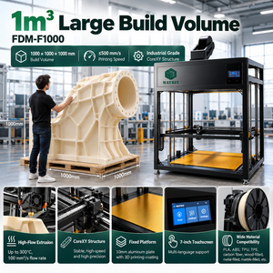 Imprimante 3D FDM automatique à grand volume d'impression (1000*1000*1000 mm) avec prise en charge du PLA pour prototypes industriels et boîtiers d'équipements - Product Image 1
