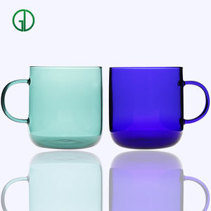 أكواب حليب من البوروسيليكات من جي دي جلاس، أكواب عصير وماء، كؤوس زجاجية ملونة، مجموعة أكواب شرب زجاجية، كوب قهوة وبيرة زجاجي - Product Image 4