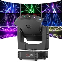 Luz de cabeza móvil láser Rgb con 6 ojos, rotación infinita, en forma de abanico, Dmx512 para Bar, Club, boda, fiesta, escenario, luz de efecto