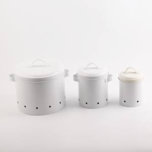 Custom Farmhouse 3 Pack Patata Cebolla Ajo Vegetal Metal Cocina Bote de almacenamiento de alimentos Set Box Bin Container - Product Image 3