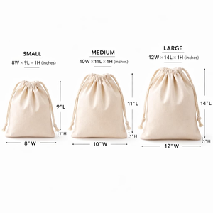 Wholesale Portable Reusable Gift Plain Blank Canvas Cotton Double <b>String</b> Dust Drawstring Bags With Printed Logo - Product Image 2