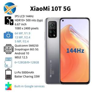 Smartphone Android <span class=keywords><strong>XiaoMi</strong></span> <span class=keywords><strong>10T</strong></span> Originale, Schermo Intero 144Hz, Telefoni Usati, Cellulari di Seconda Mano 6+128GB per Xiaomi10T <span class=keywords><strong>10T</strong></span> <span class=keywords><strong>Pro</strong></span> Mi11Ultra - Product Image 2