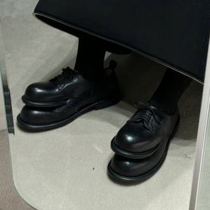 Новая стильная обувь с индивидуальным логотипом, 2025 модные двухногие Туфли-Дерби и обувь на толстой подошве, Уникальные слипоны на низком каблуке для женщин - Product Image 5