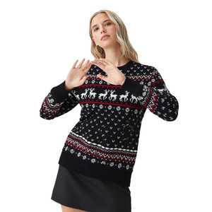 Suéter de Natal Personalizado por Atacado Estilo Vintage para Donos de Animais de Estimação Tamanho Grande com Logo Frontal Suéter Feio - Product Image 1