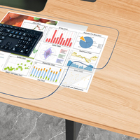 Tapis de bureau transparent antidérapant en PVC pour entrepôt étranger, tapis de souris en PVC résistant à la chaleur et imperméable, tapis de bureau pour ordinateur en cristal transparent