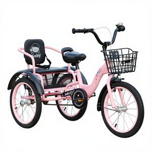 Nouveau design, tricycle pour enfants de <span class=keywords><strong>18</strong></span> pouces, très vendu, vélo à <span class=keywords><strong>3</strong></span> <span class=keywords><strong>roues</strong></span> pour enfants avec double siège - Product Image 1