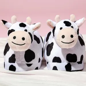 Wholesale cute cow slippers toy animal slippers warm winter pantuflas